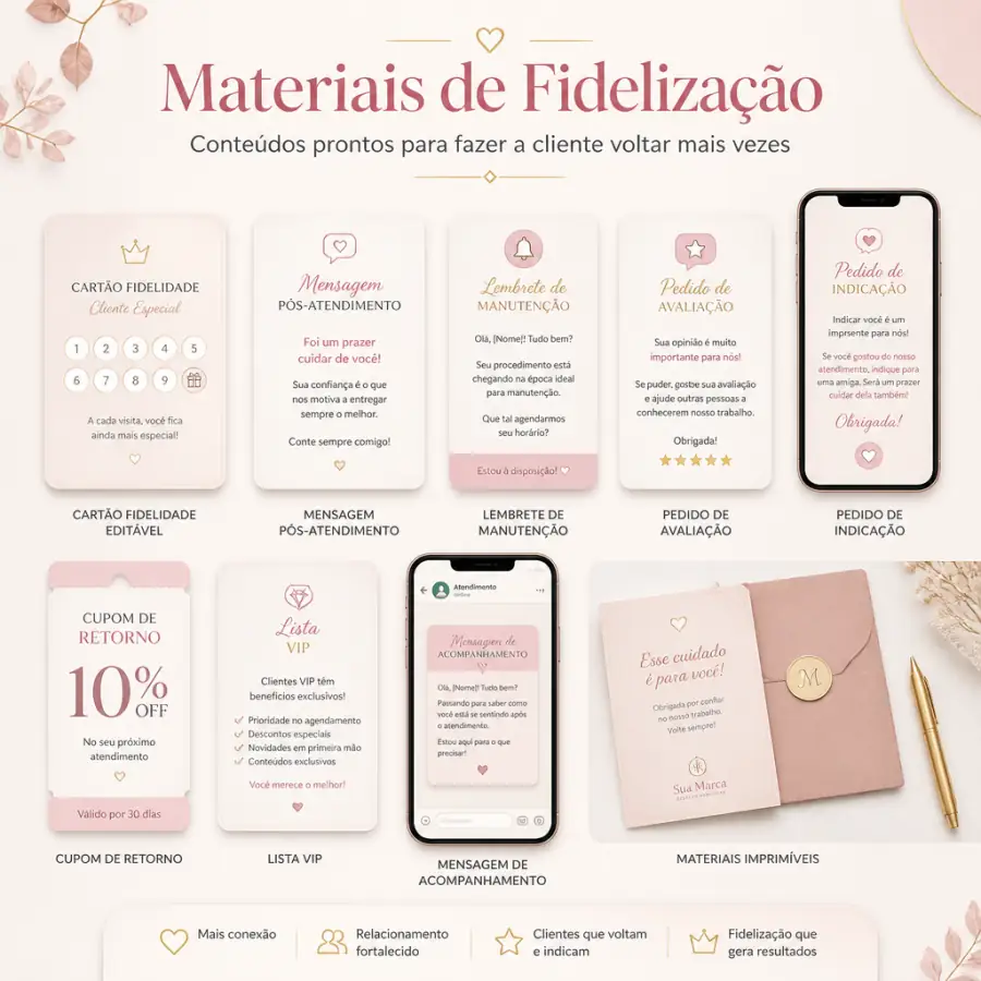 Materiais de fidelização para fazer clientes voltarem mais vezes